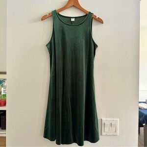 Old Navy Green Velvet Sleeveless Mini Shift Dress, Size XS (Fits XS–S)